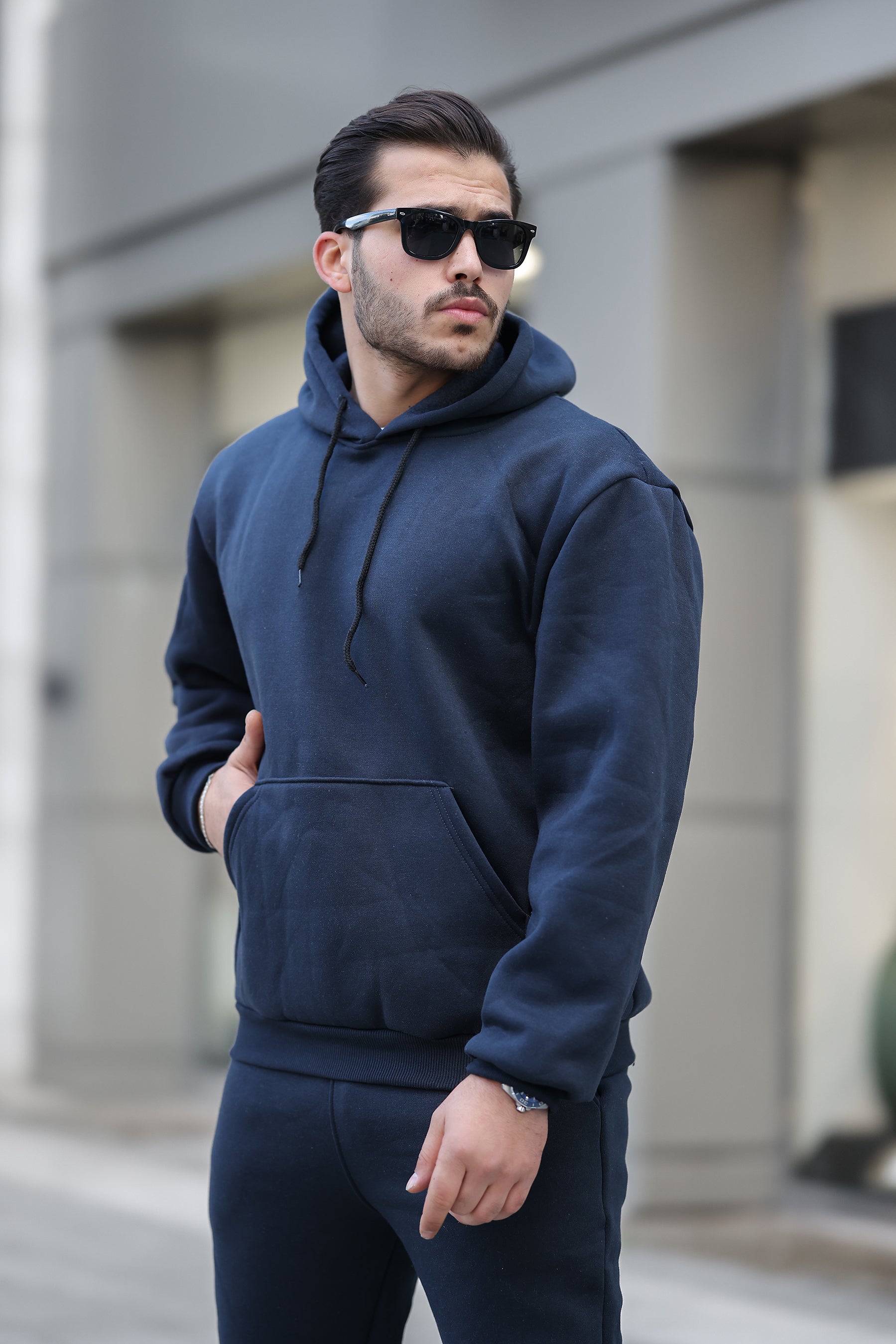 3 İplik Şardonlu Basic Sweatshirt – Unisex – Kışlık Kalın Kumaş