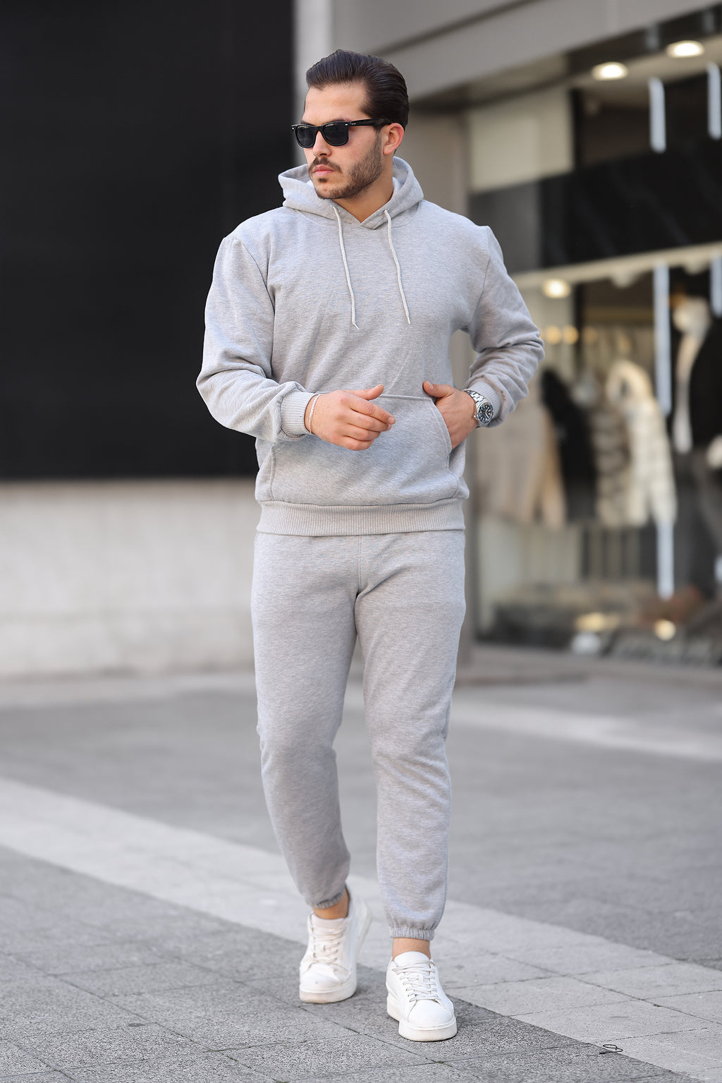 3 İplik Şardonlu Basic Sweatshirt – Unisex – Kışlık Kalın Kumaş