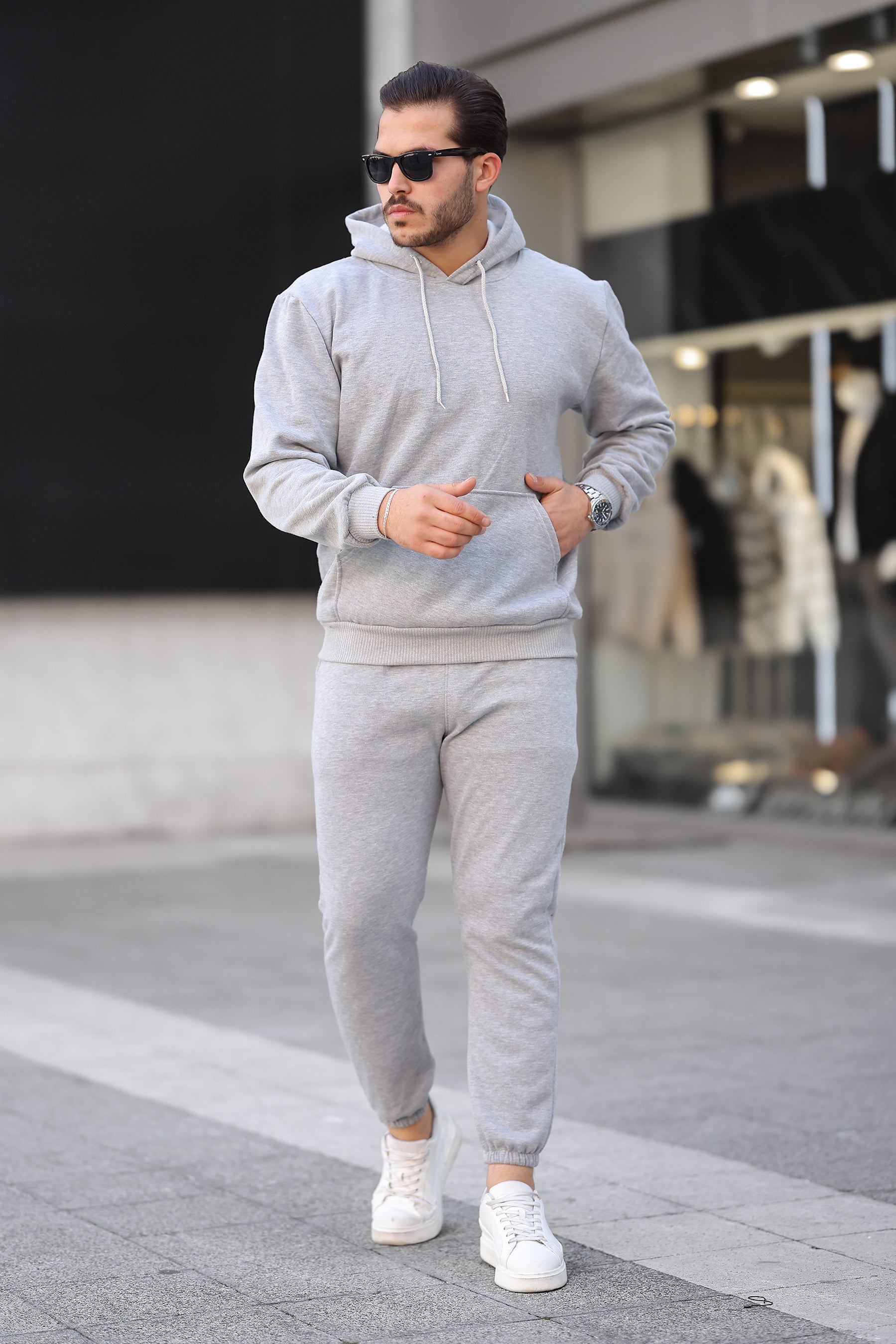 3 İplik Şardonlu Basic Sweatshirt – Unisex – Kışlık Kalın Kumaş