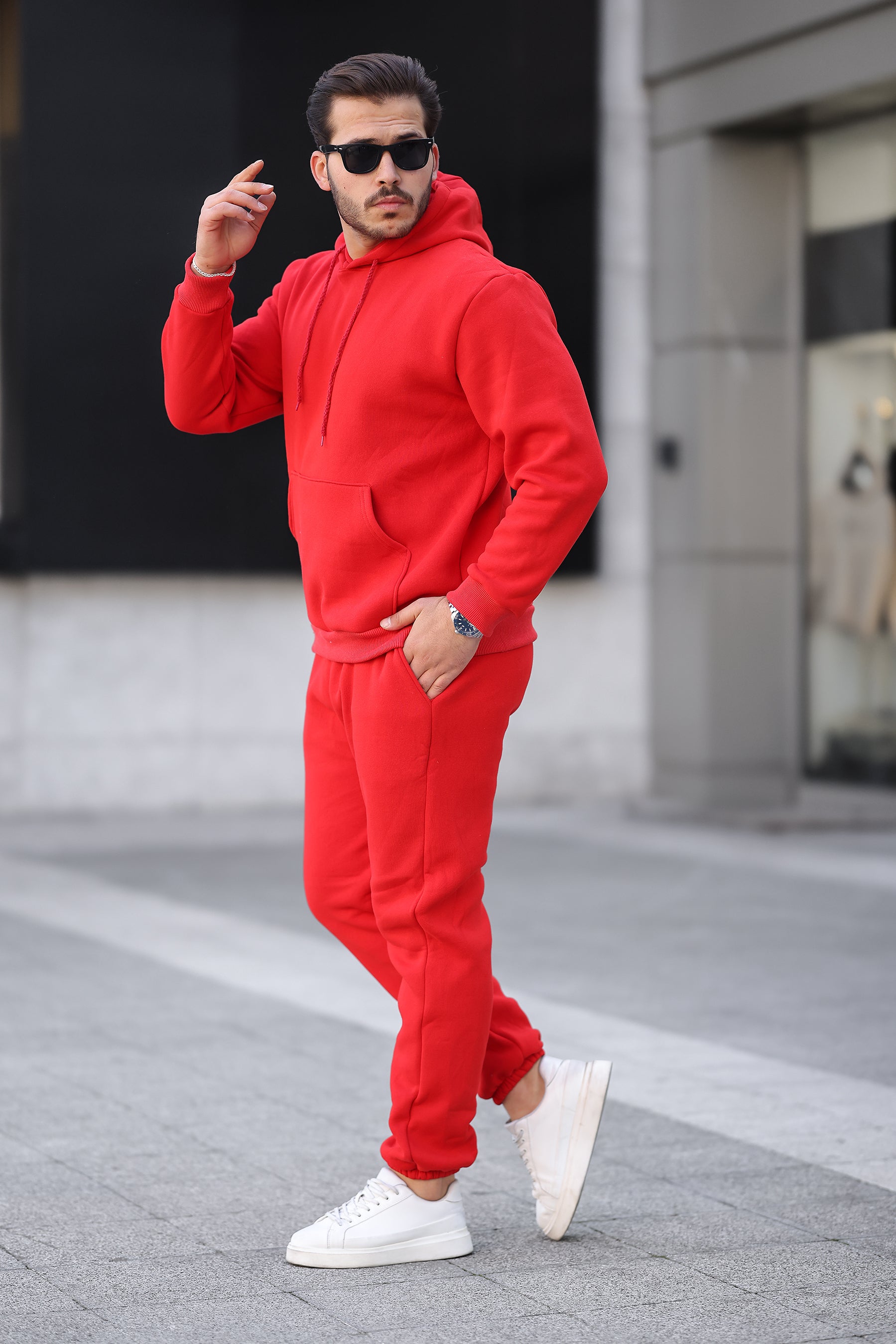 3 İplik Şardonlu Basic Sweatshirt – Unisex – Kışlık Kalın Kumaş