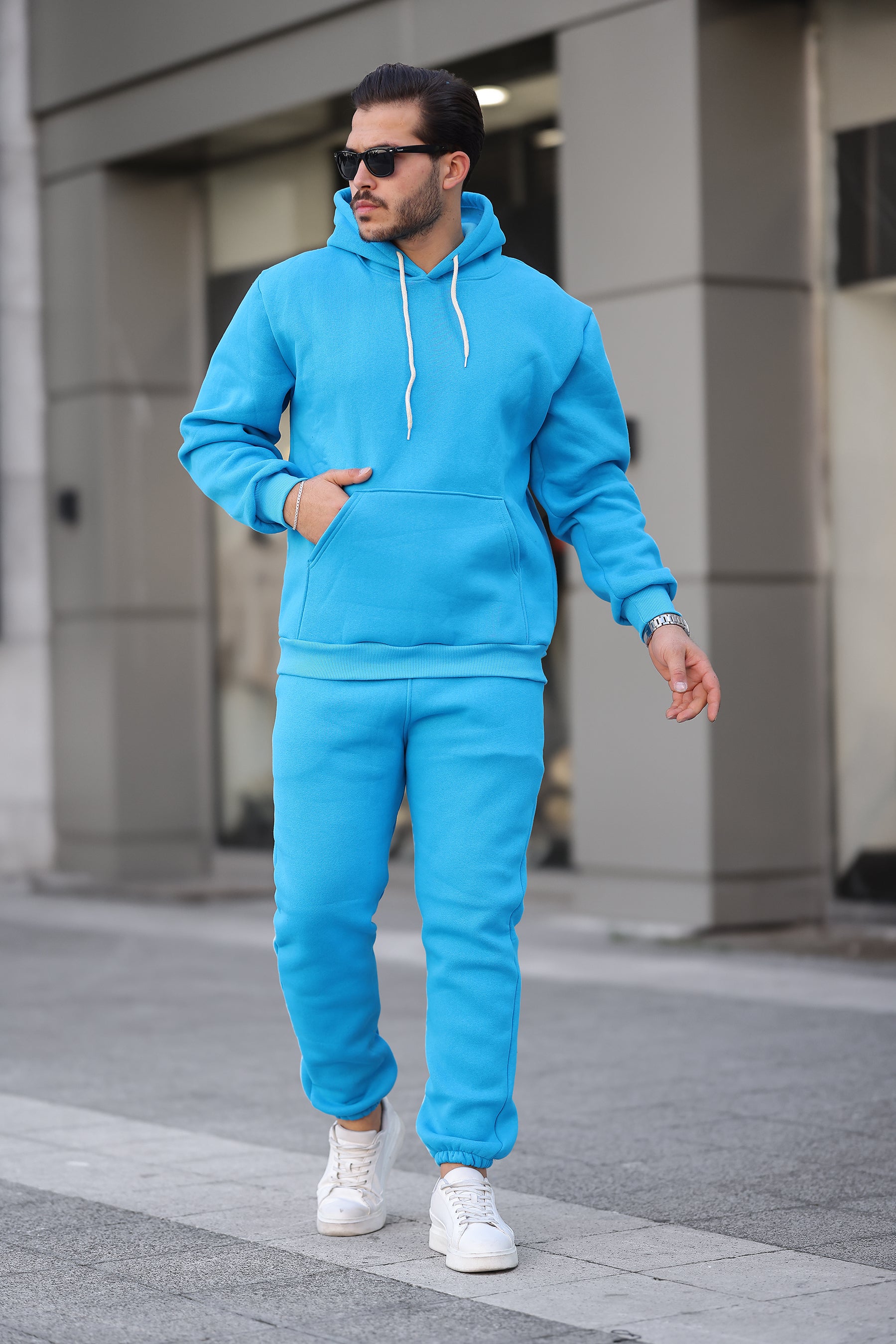 3 İplik Şardonlu Basic Sweatshirt – Unisex – Kışlık Kalın Kumaş