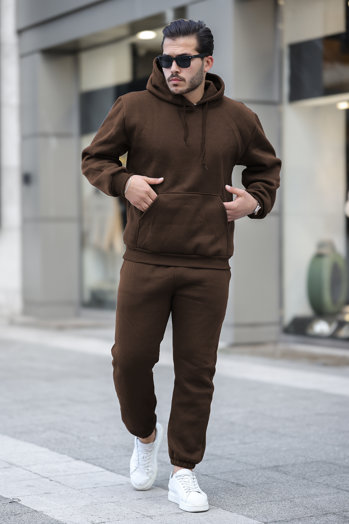 3 İplik Şardonlu Basic Sweatshirt – Unisex – Kışlık Kalın Kumaş