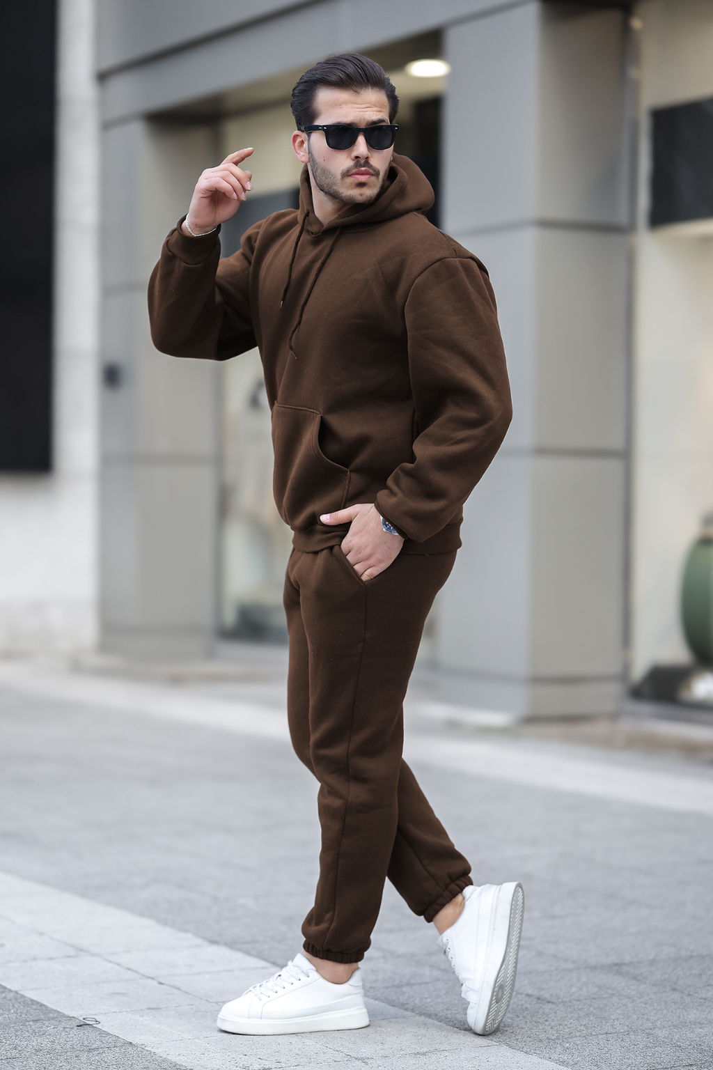 3 İplik Şardonlu Basic Sweatshirt – Unisex – Kışlık Kalın Kumaş